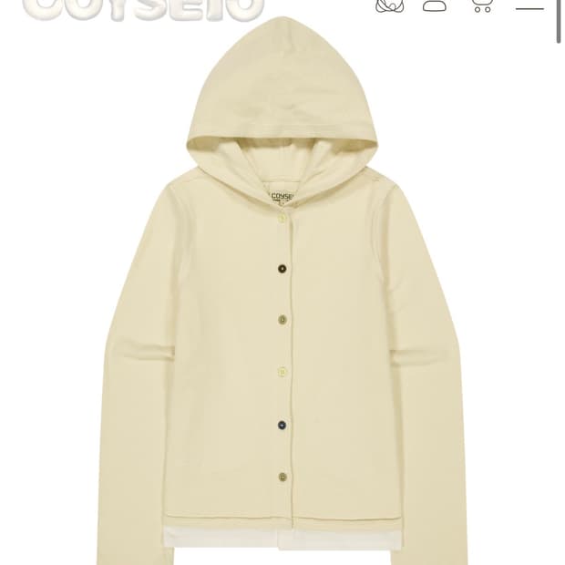 코이세이오 투폴드 버튼업 후드 아이보리 