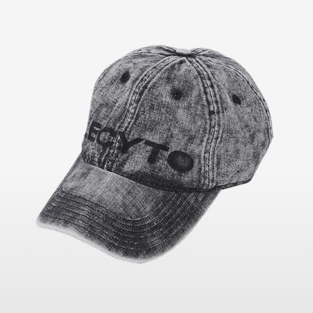 Retro Faded Denim Ball Cap_[Black]