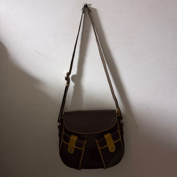 빈티지 셀린느 마카담 패턴 투포켓 크로스백