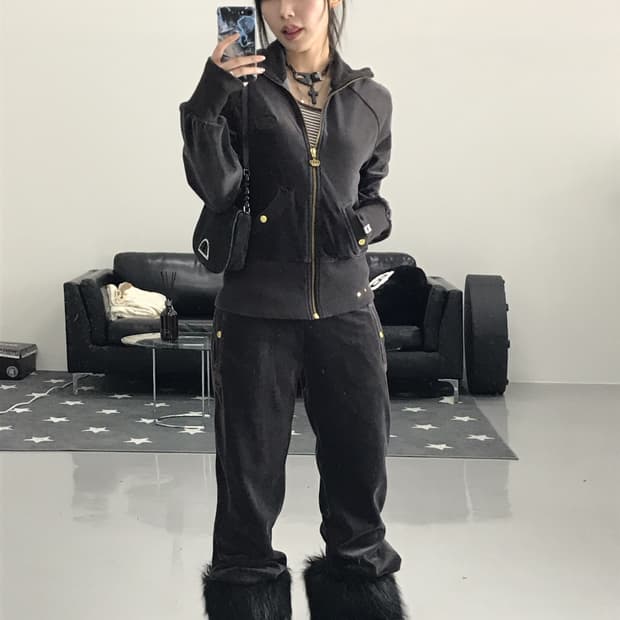 Adidas X Missy Elliot velvet set(2pc)