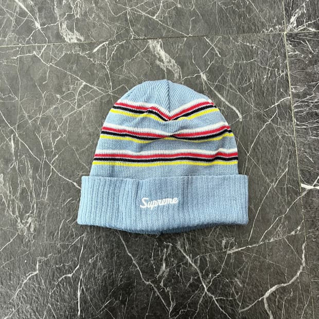 슈프림 멀티 스트라이프 비니