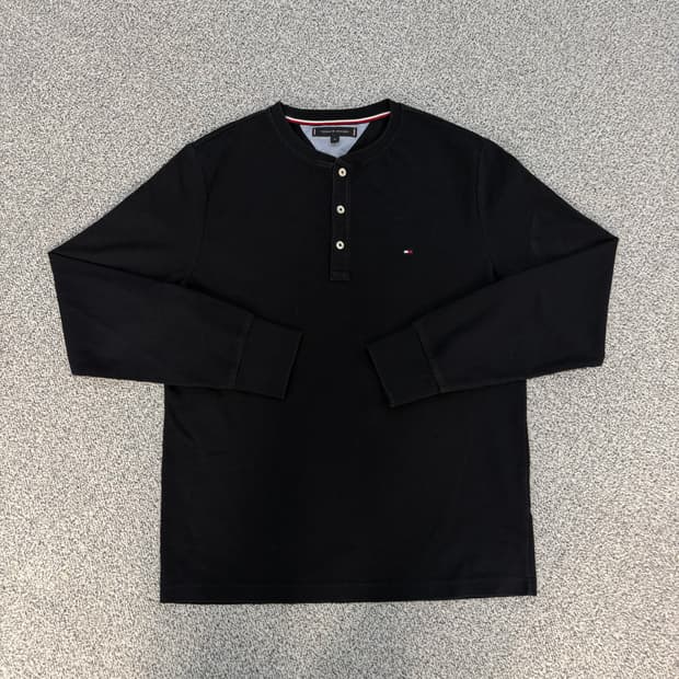 M 타미힐피거 와플 헨리넥 긴팔티 0303J