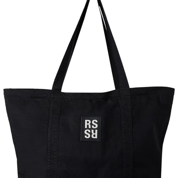 라프시몬스 오버사이즈 데님 토트백 블랙