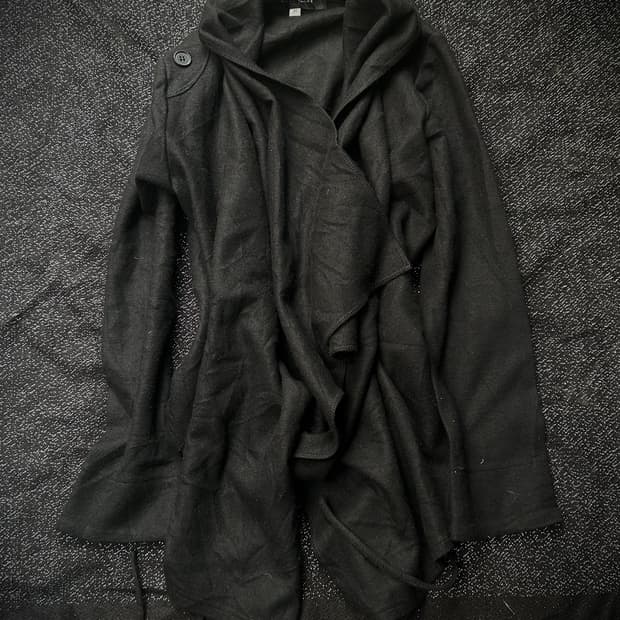 *Rare* 2000s Michel klein 락시크 블랙 드레이프 자켓