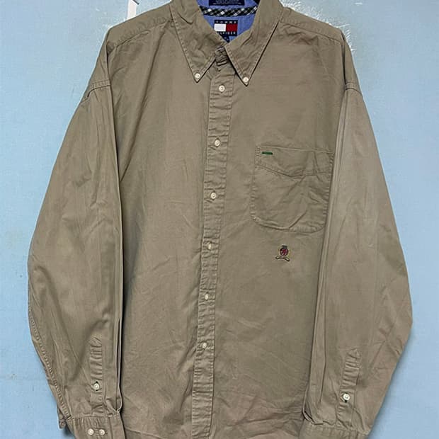 타미힐피거 90's 남자 오버셔츠 월계수 춘추 105-110