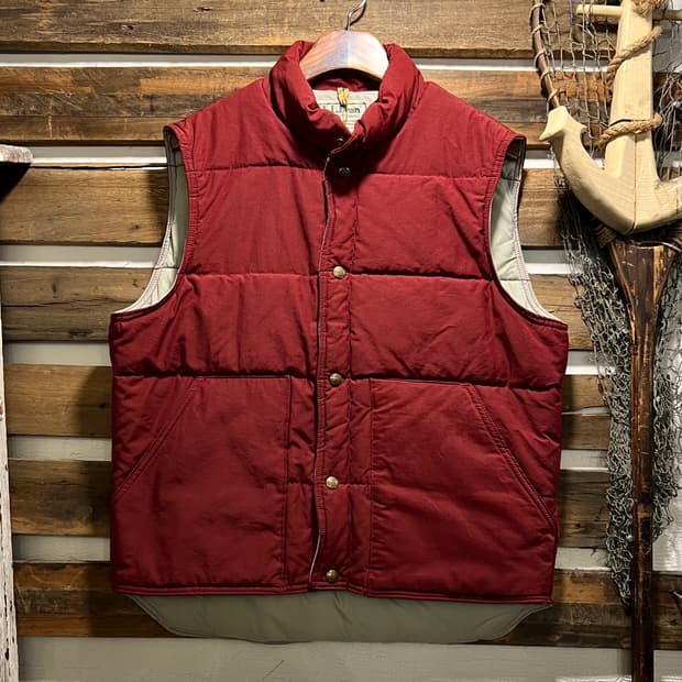 [L]80's 엘엘빈 USA 레드 Hollofil 패딩 베스트
