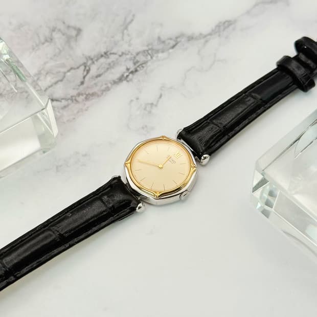 90s00s 빈티지 세이코 플라워 베젤 콤비 로마다이얼 워치