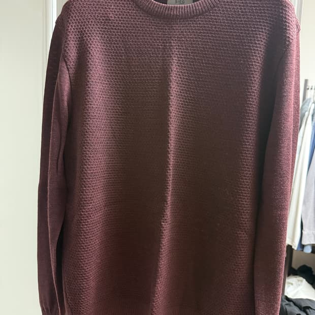 SIEG 와플 니트 100 (버건디)