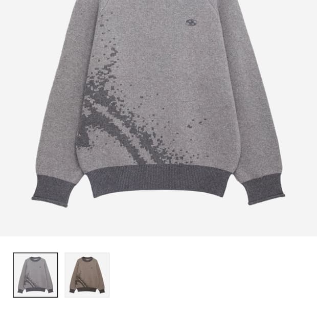 산산기어 Mosaic Knit Grey