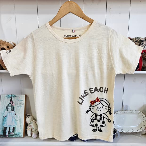 rough프린팅 반팔티