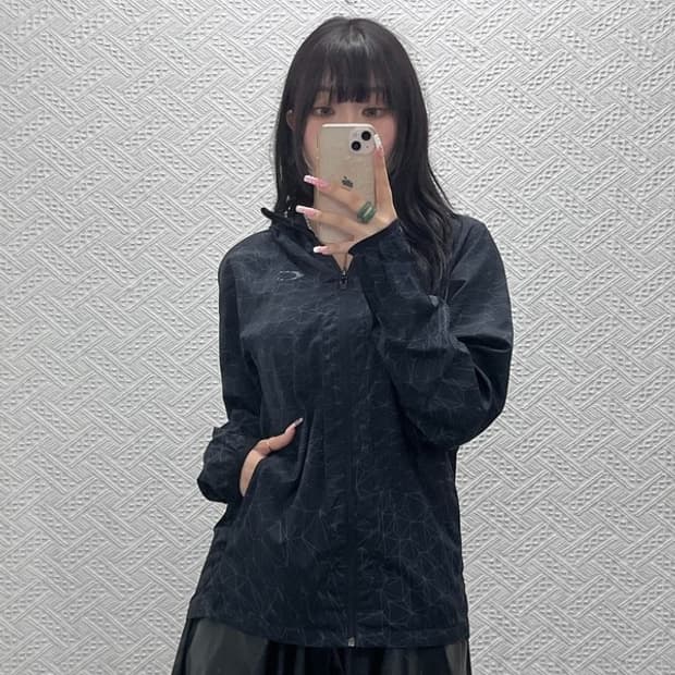 오클리 올드스쿨 펑크 고프코어 그래픽패턴 바람막이 자켓 L C12472