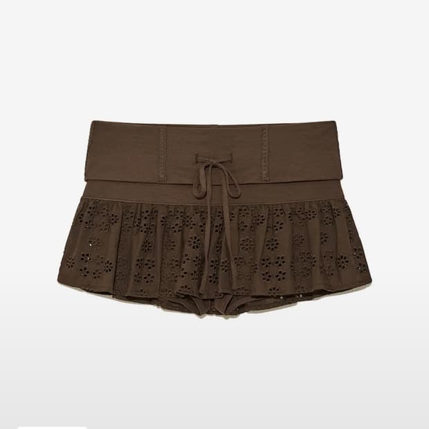 글로니 GLOWNY NAOMI BELT MINI SKIRT BROWN