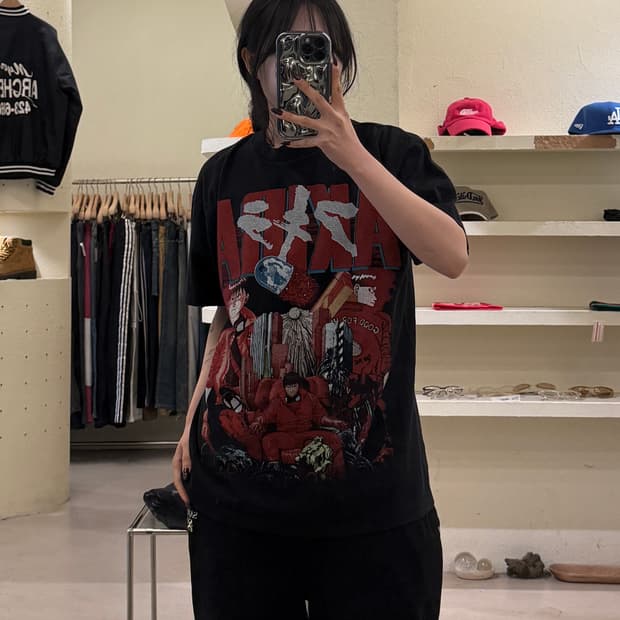 빈티지 아키라 프린팅 반팔 티셔츠 U1523