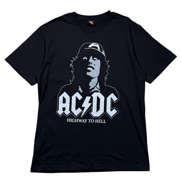 AC/DC 하이웨이 투 헬 그래픽 밴드 반팔티