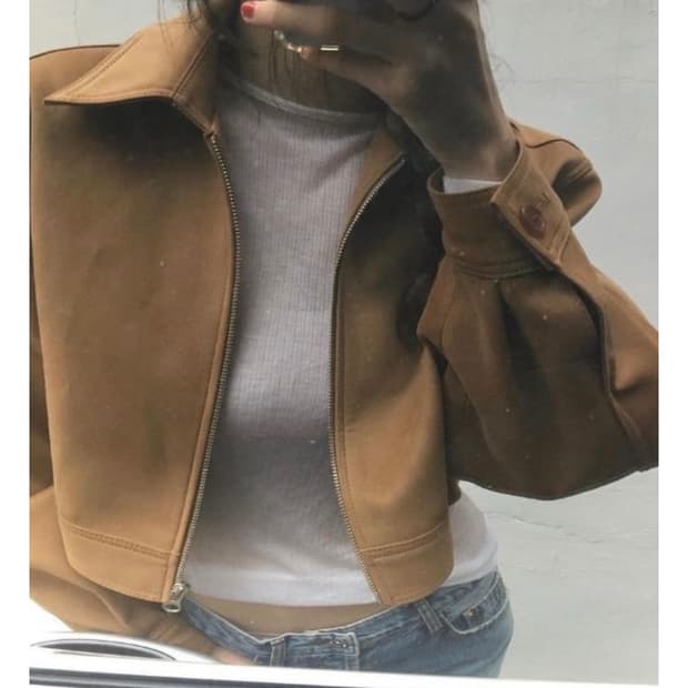 런던플랏 스웨이드 숏자켓