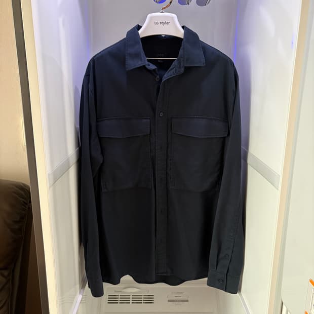 [M] COS 오버사이즈 네이비 빅포켓 셔츠