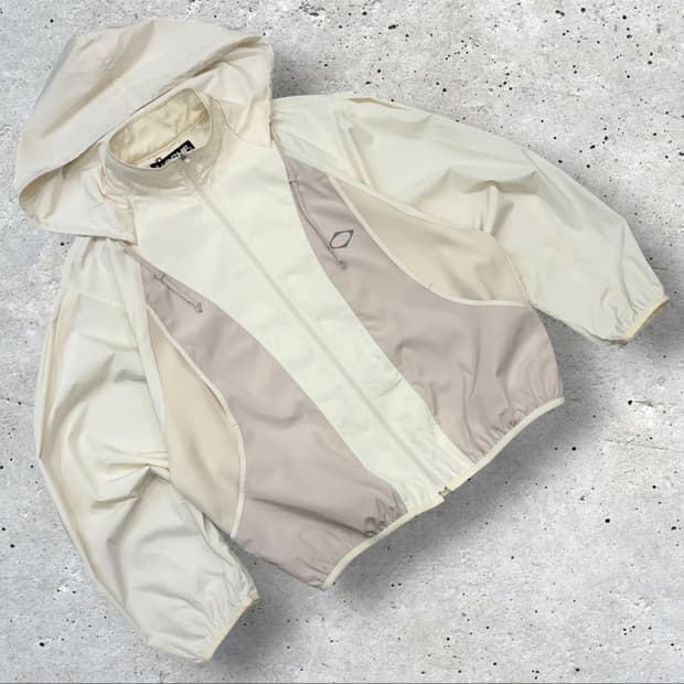 [M] 미스치프 FW 컬러블록 윈드브레이커 아이보리 D822