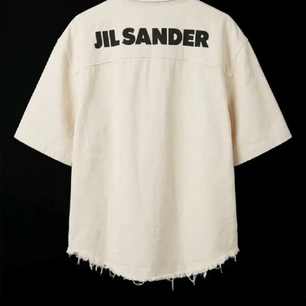 JIlSANDER 질샌더 백로고 반팔 셔츠