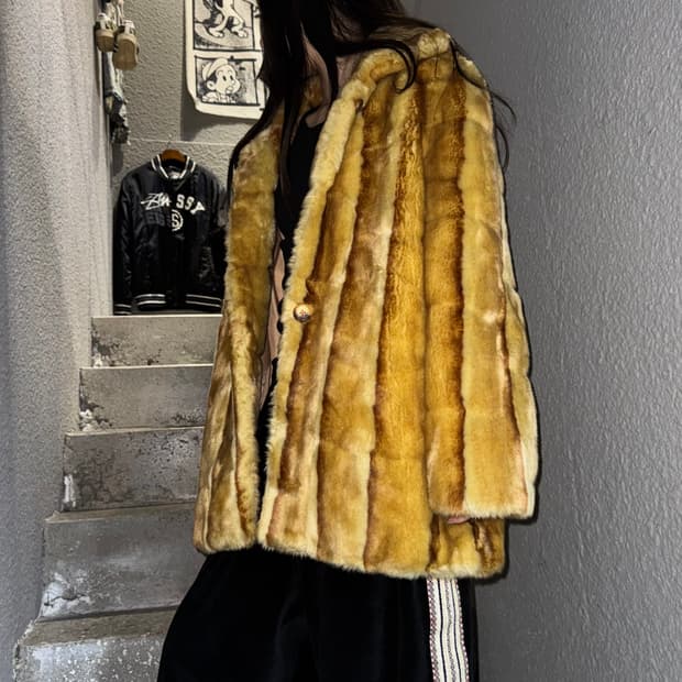 빈티지 페이크 퍼자켓