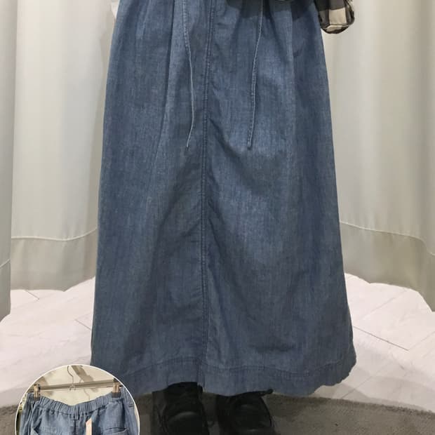 earth music denim pocket skirt