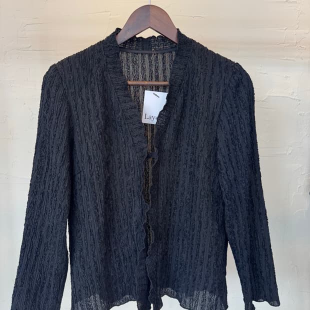 jpn vtg 블랙 셔링 자켓