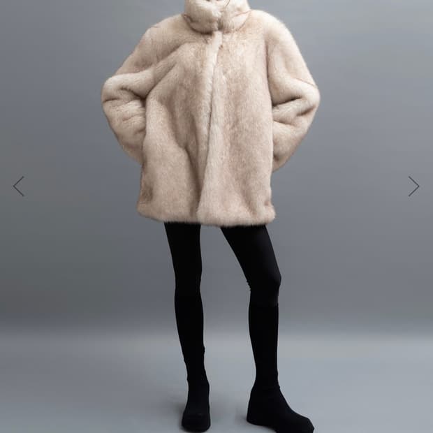 포르타 SOFT FUR JACKET, IVORY
