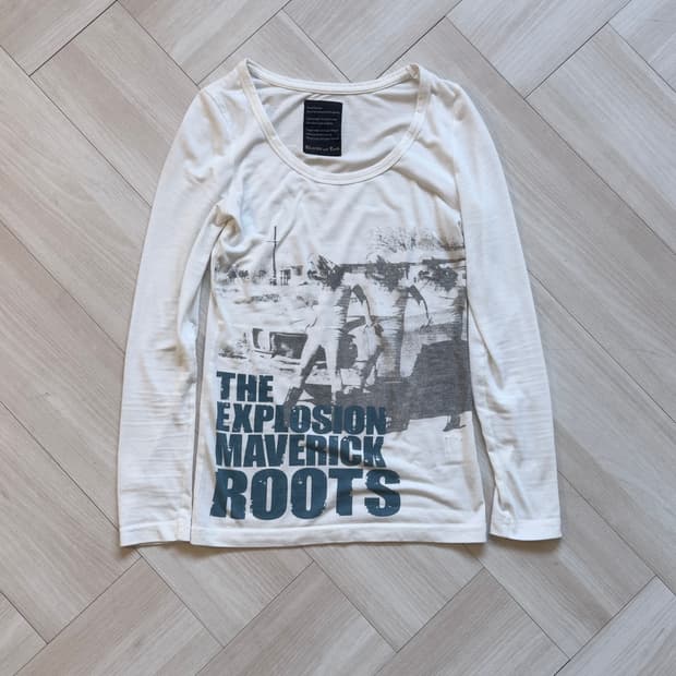 [HEAVEN AND EARTH] cotton U neck long sl