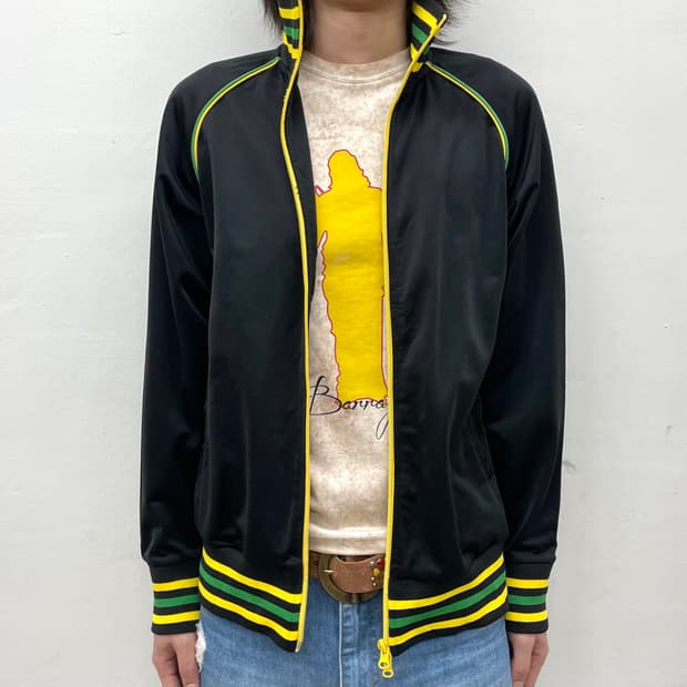 Retro Yellow and Green Track Top