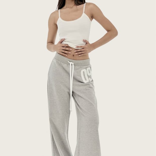 09 Numbering straight pants, Gray(기장수선)