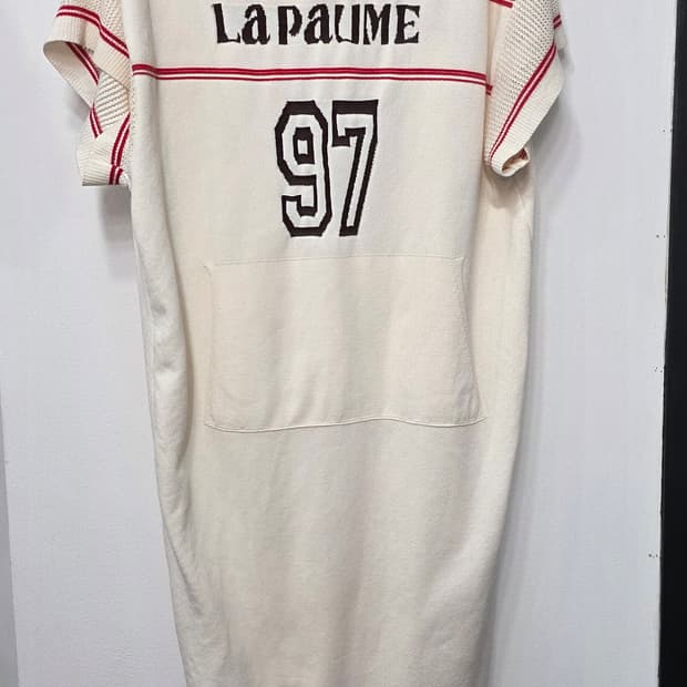 오즈세컨 여성 후드 롱 니트 원피스