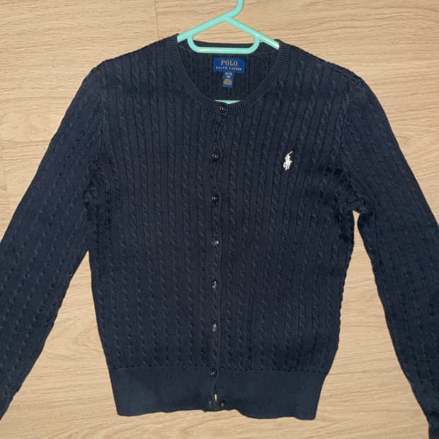 폴로랄프로겐 가디건 블랙