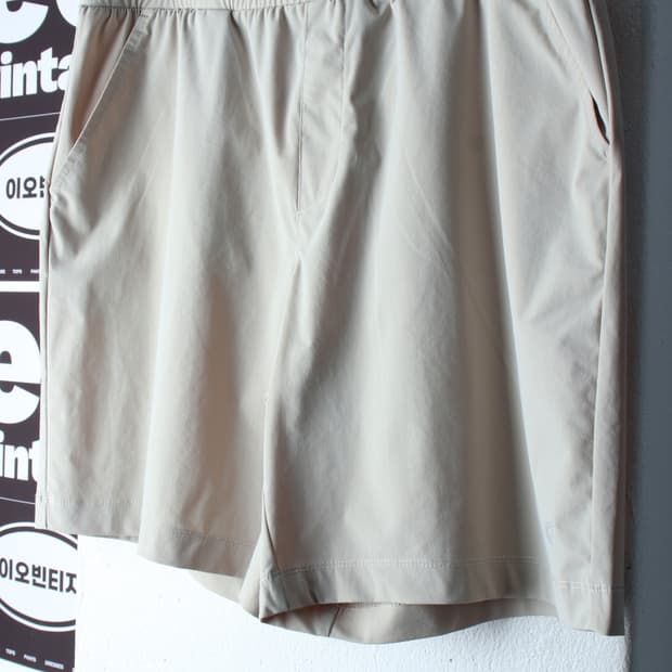 (XL-2XL) 탑텐 반바지 팬츠 밴딩 베이지 폴리-P10472