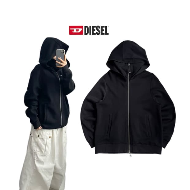 디젤 블랙골드 풀오버 닌자 고스 펑크 후드집업
