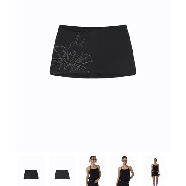 카시코 Lily Mini Skirt Pants Black
