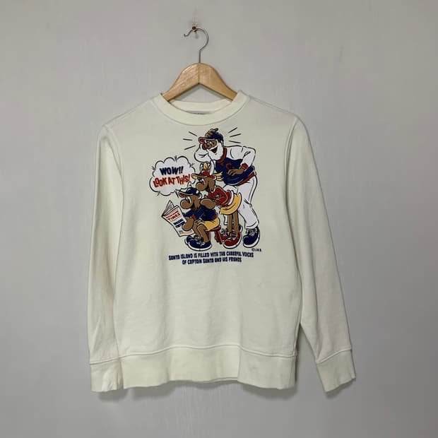 캡틴산타 맨투맨 티셔츠 아이보리 빈티지 S