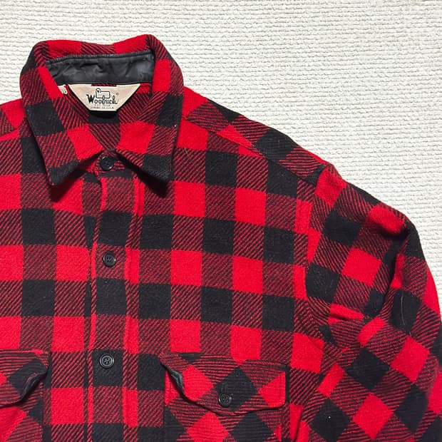 90s USA Woolrich 버팔로체크 울 셔츠자켓 L