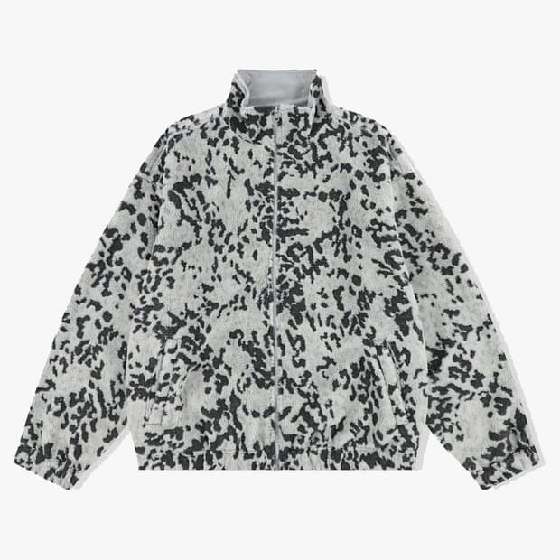 리버시블 레오파드 플리스 자켓