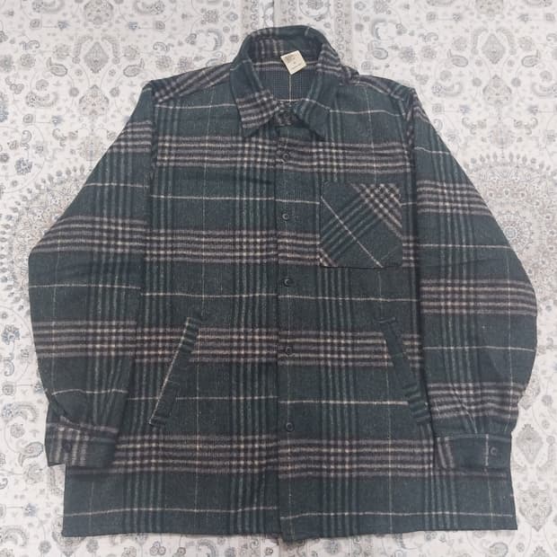 ETHOS 에토스 일본 타탄체크 셔츠 자켓 XL