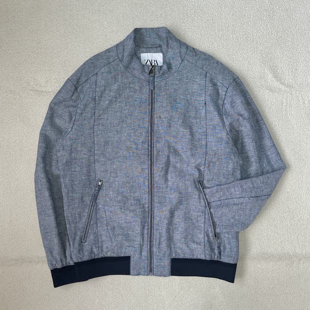자라 린넨 블루종 자켓