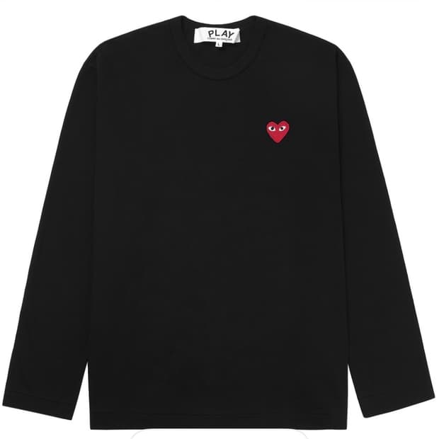 L) 꼼데가르송 롱슬리브 티셔츠 블랙