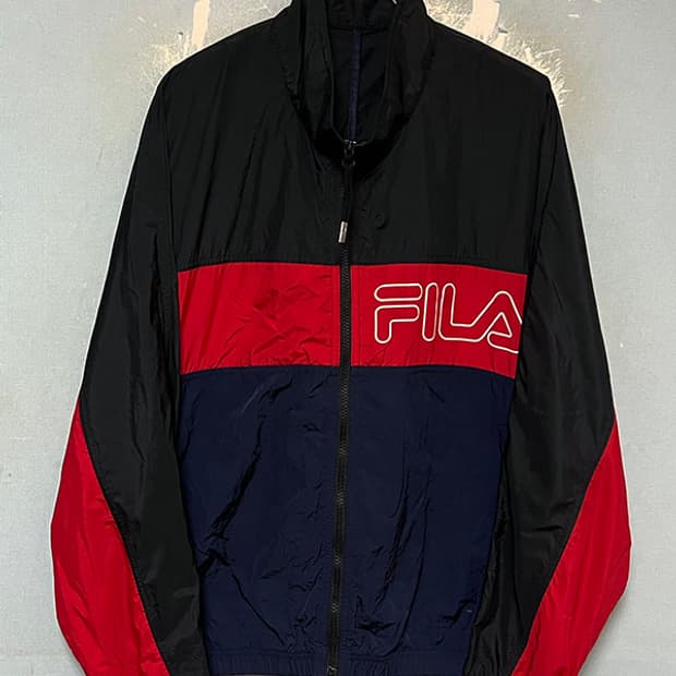 FILA 휠라 3단 블로킹자켓 경량 바람막이 새상품 여름 홑겹 L 100