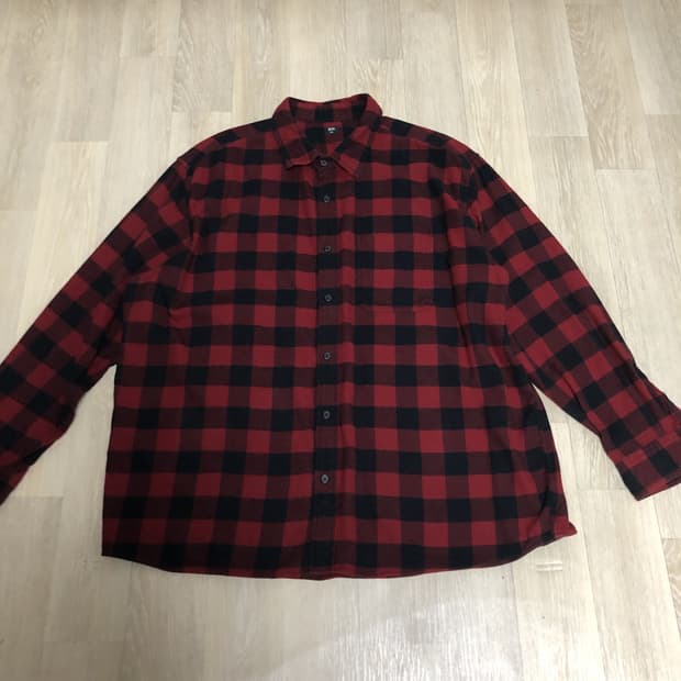 (4XL) 유니클로 UNIQLO 빅사이즈 버팔로 체크 플란넬 셔츠