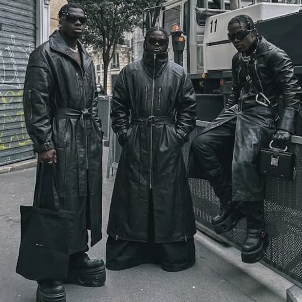 khy by Kylie Jenner Faux Leather Trench