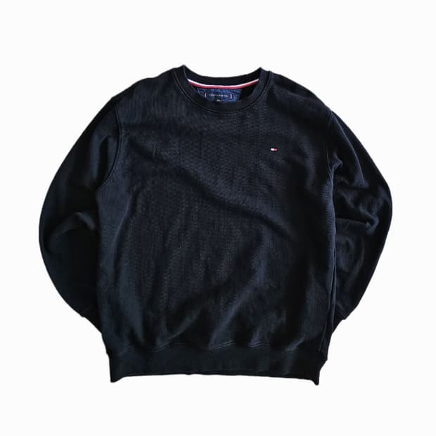 타미힐피거 블랙 맨투맨 XL