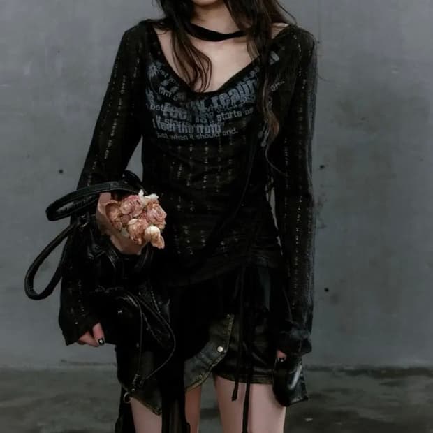 shopcor Cest Nous Print Knit top