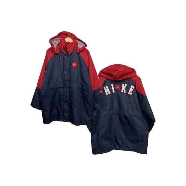 00's 나이키 올드스쿨 바스켓볼 후드 안감 뽀글이 점퍼