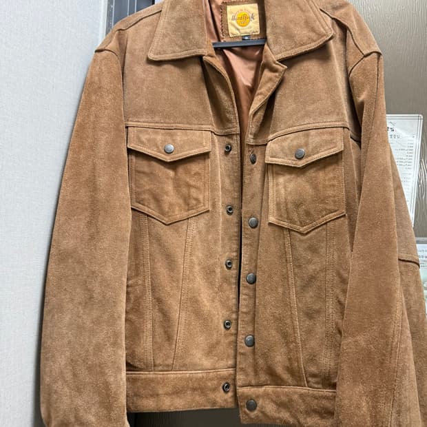 하드락카페 스웨이드 가죽 자켓