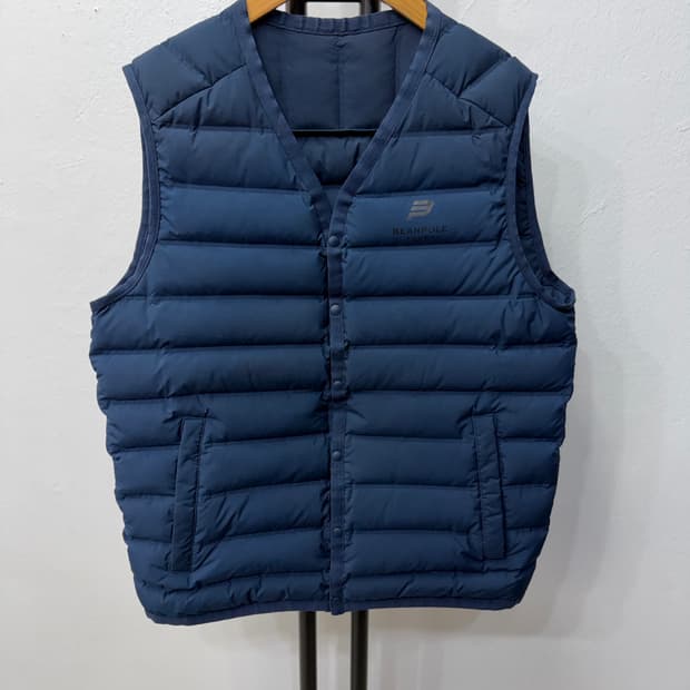 정품) 빈폴 남성 네이비 패딩 조끼 95
