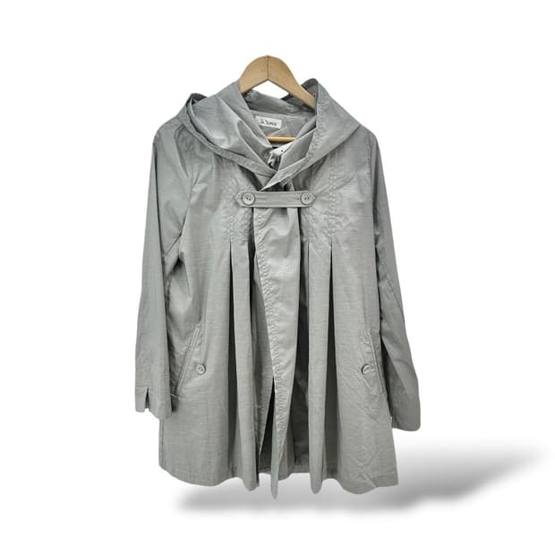 japanese vintage 백 플리츠 후드 자켓