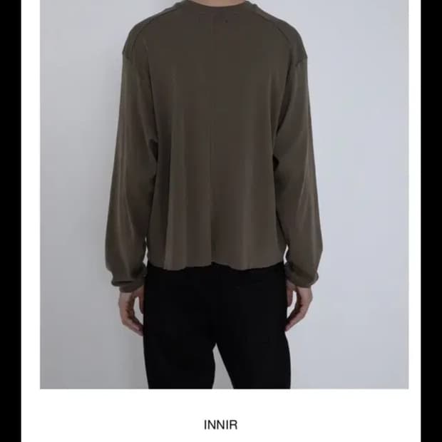 INNIR 이니어  253 COTTON RIB CROPPED 긴팔티